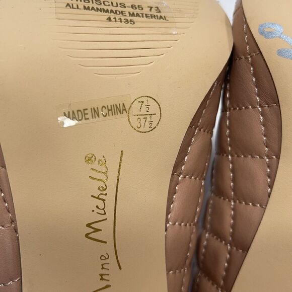 Anne Michelle Hibiscus-65 Camel Stiletto Boots Sz 7.5 NWOT - Picture 13 of 13